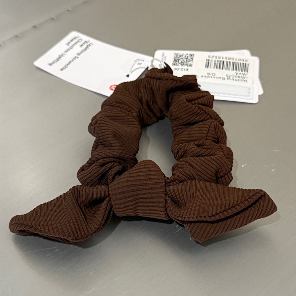 Lululemon Uplifting Scrunchie Bow‎  Java Brown 🍂 NWT